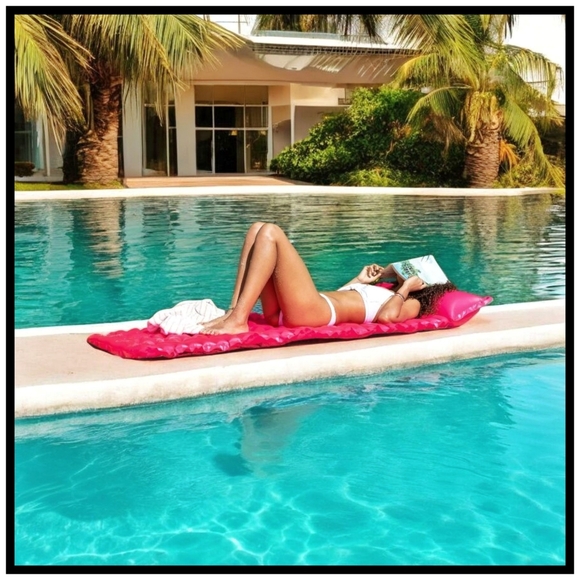 NEW Intex Tote N Float Inflatable Wave Mat Swimming Pool Beach Lounger Pink NIB - Picture 4 of 4